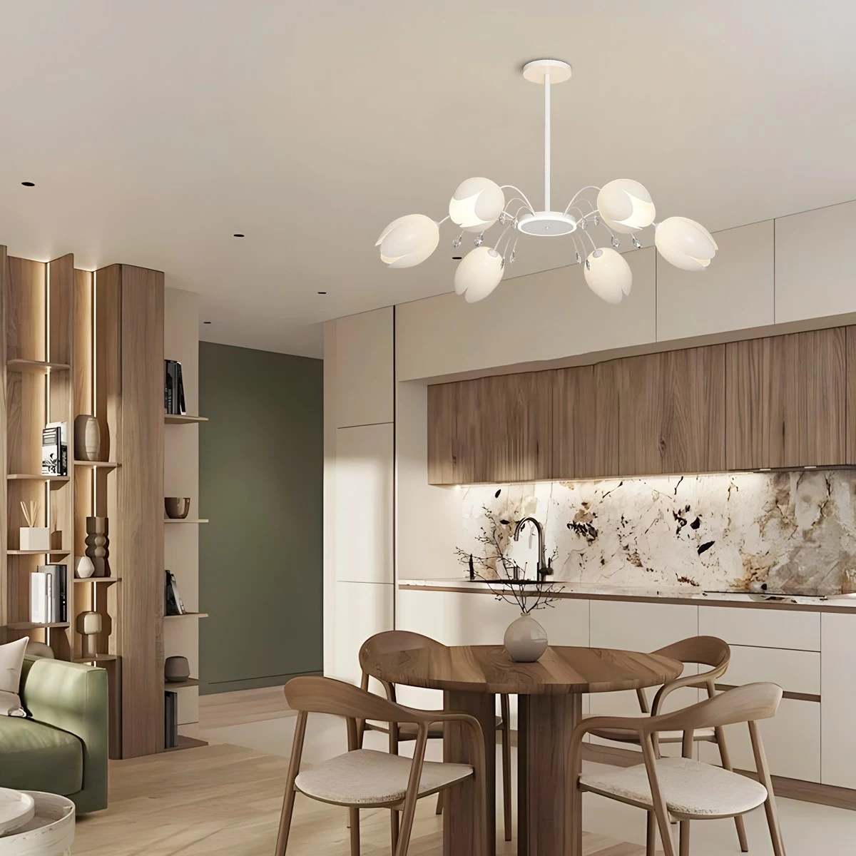 flairel Nordic Simple Flower Chandelier