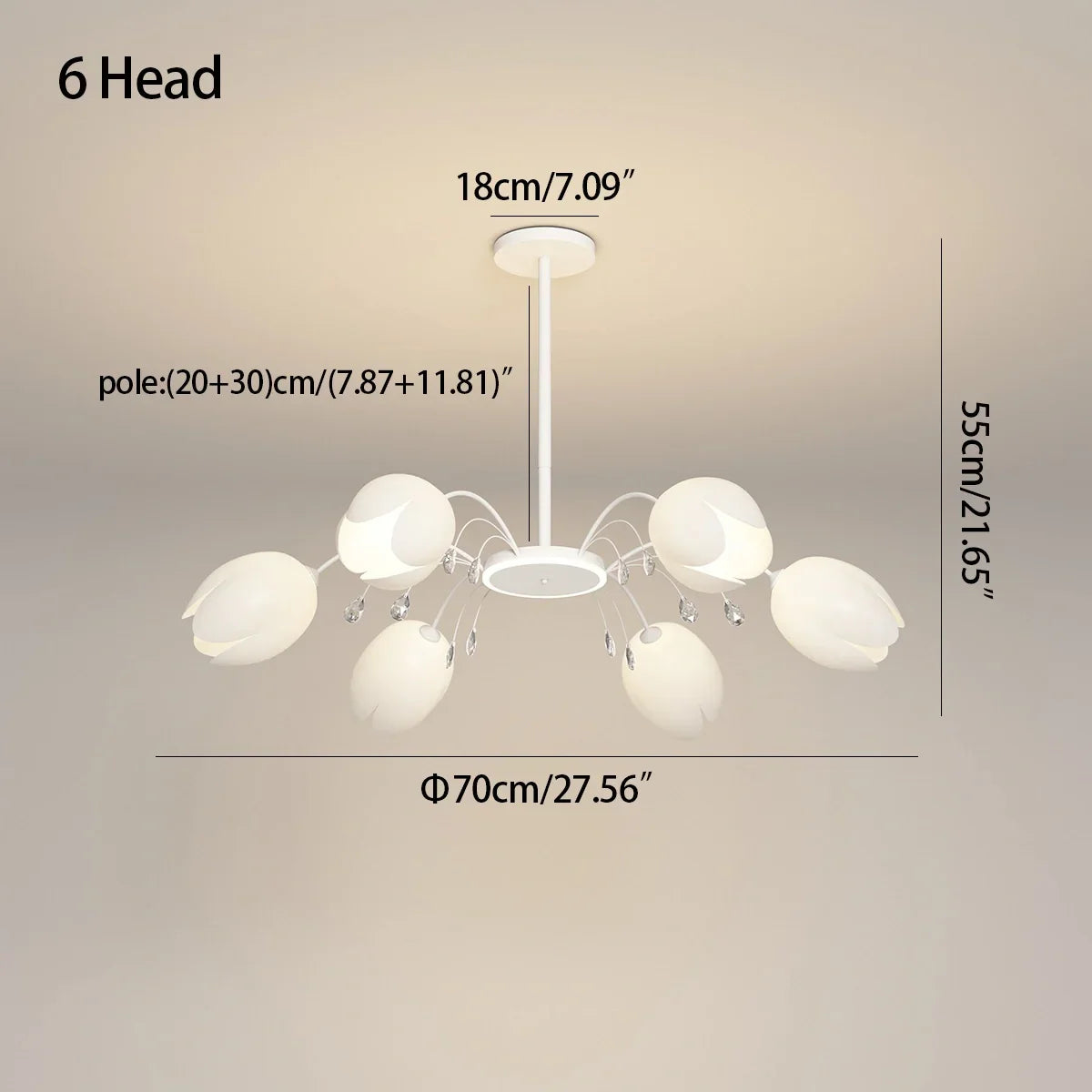 flairel Nordic Simple Flower Chandelier