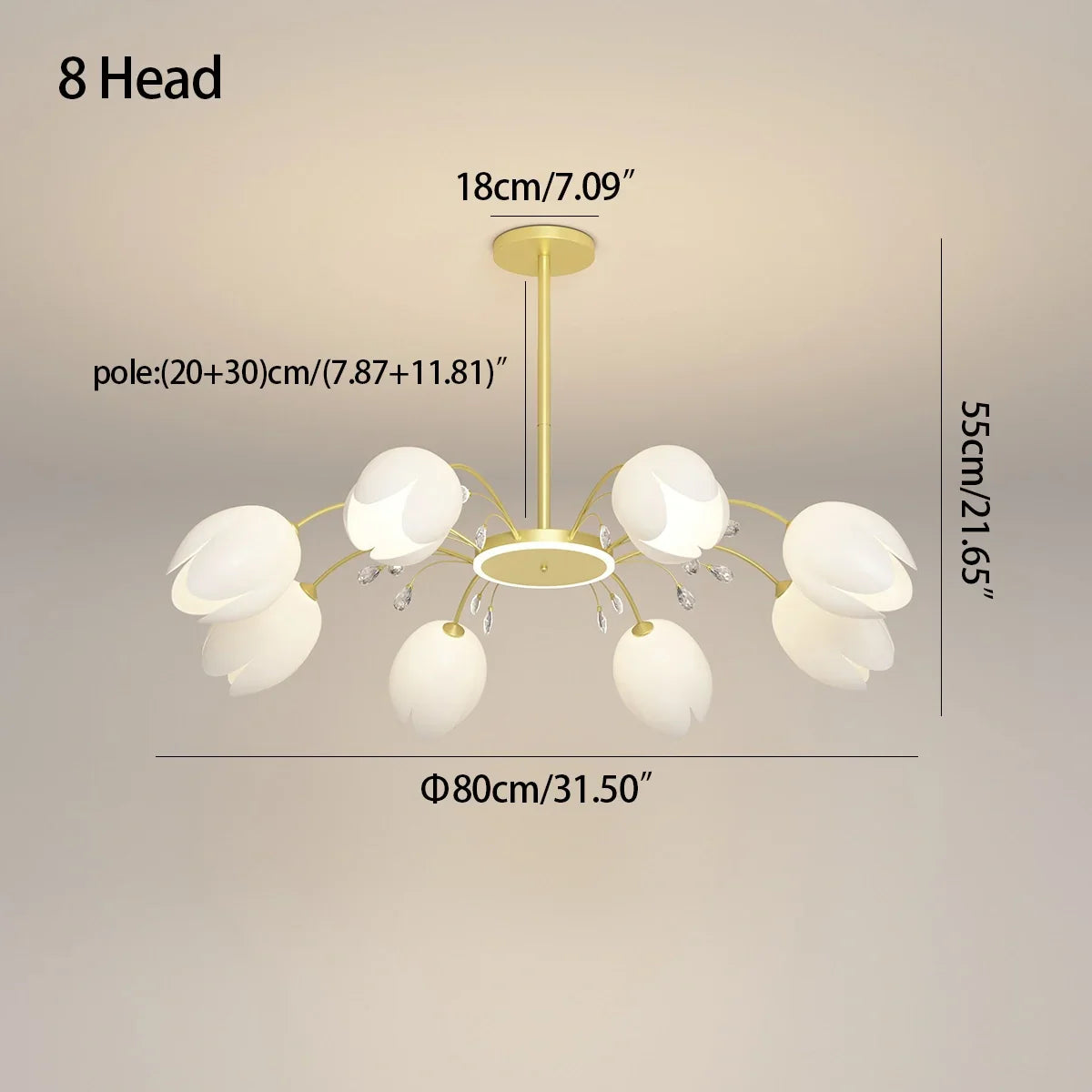 flairel Nordic Simple Flower Chandelier