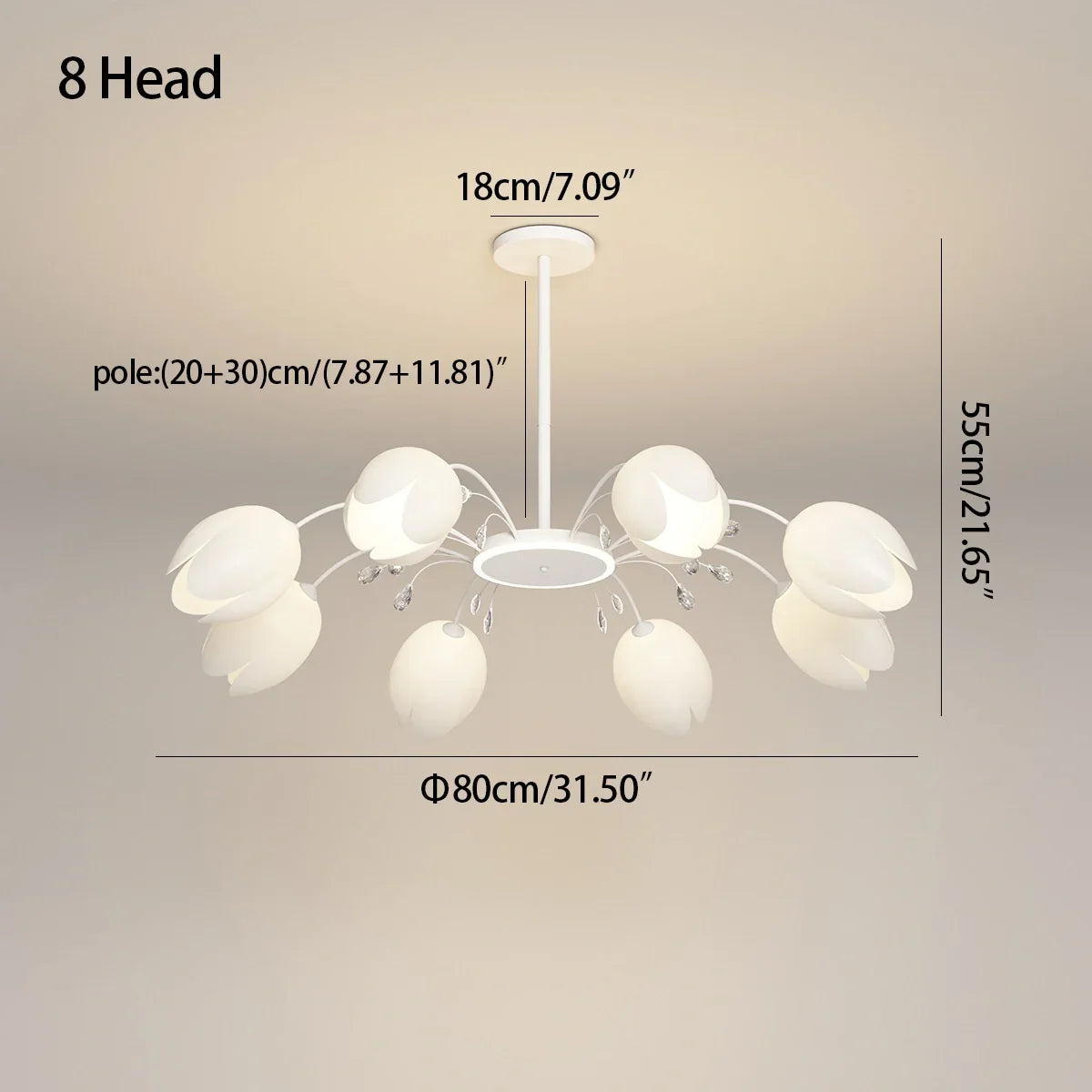 flairel Nordic Simple Flower Chandelier