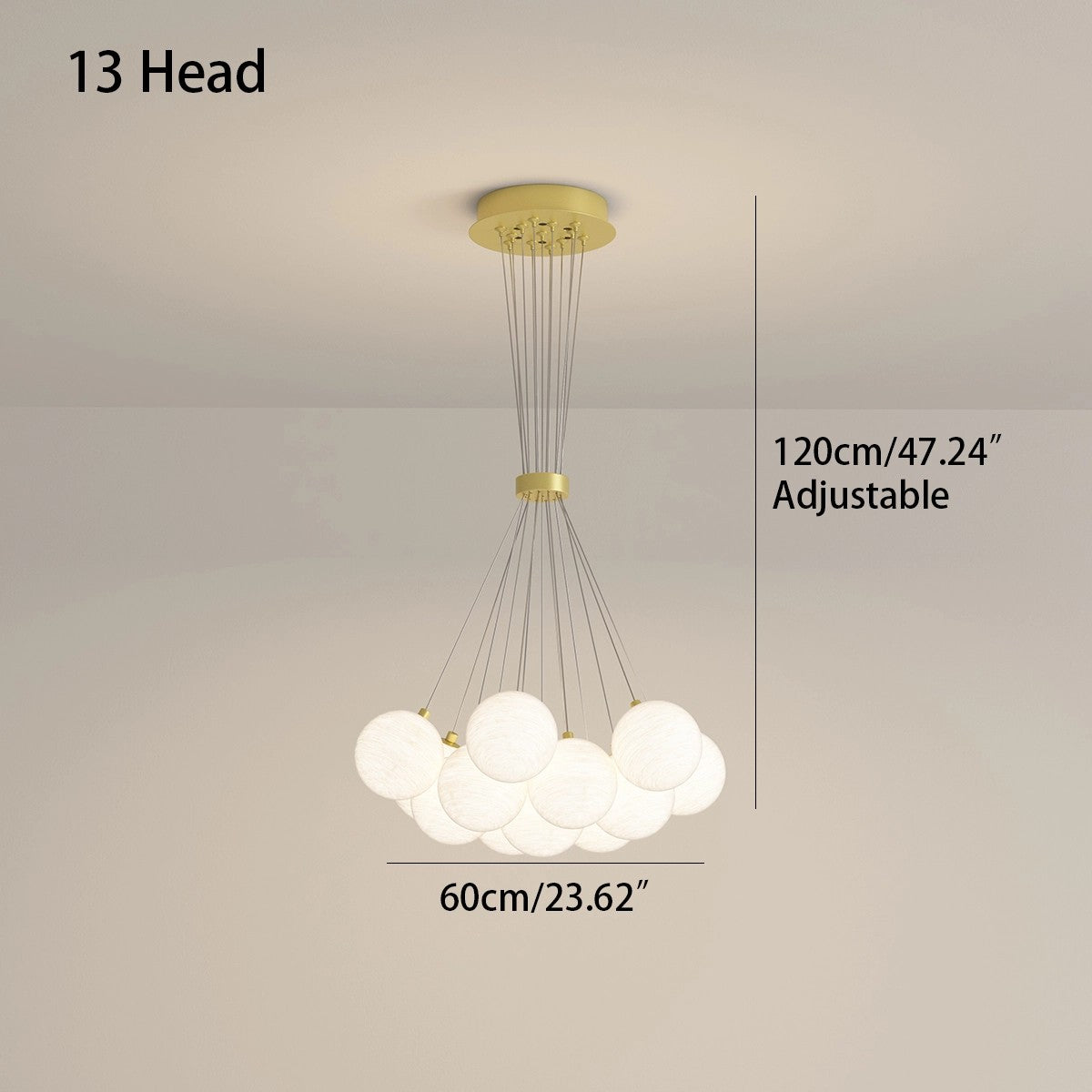 flairel French Tulip Flower & Ball Chandelier