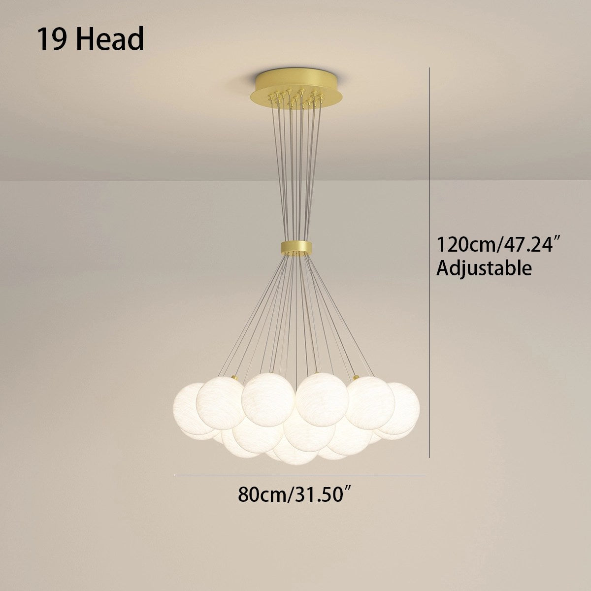 flairel French Tulip Flower & Ball Chandelier