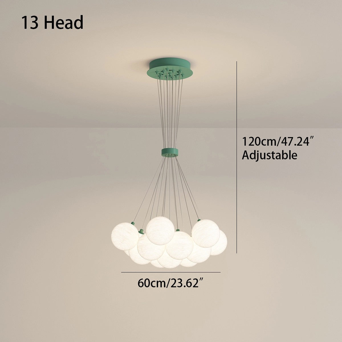 flairel French Tulip Flower & Ball Chandelier