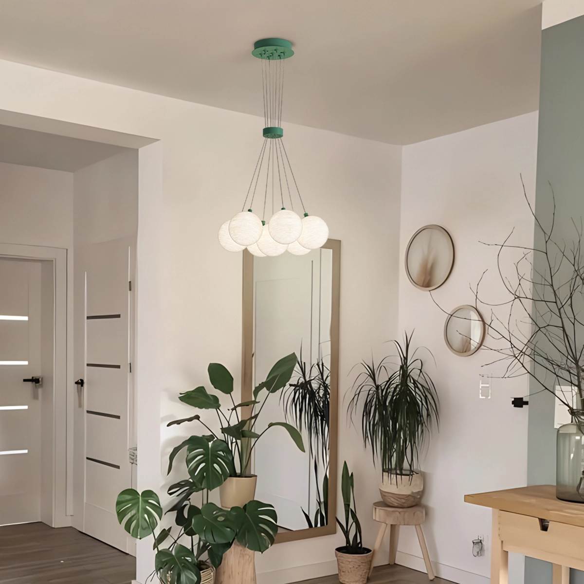flairel French Tulip Flower & Ball Chandelier