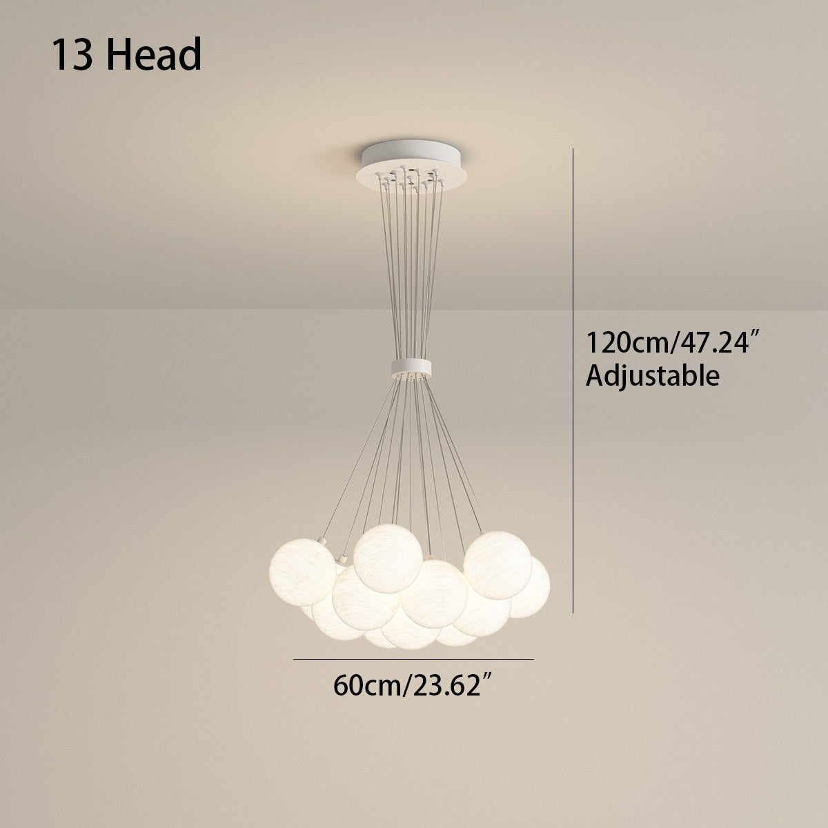 flairel French Tulip Flower & Ball Chandelier