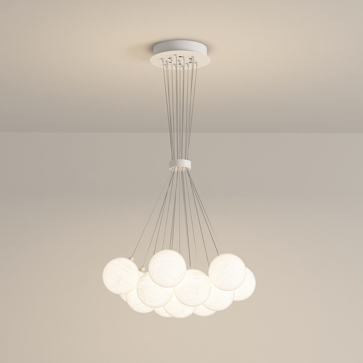 flairel French Tulip Flower & Ball Chandelier