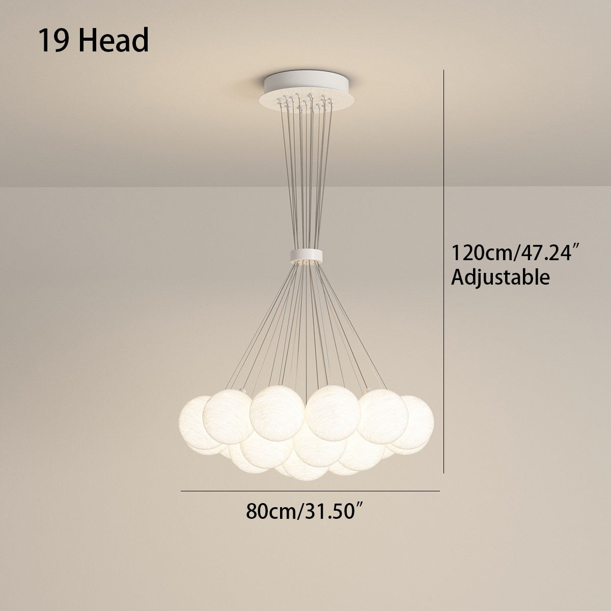flairel French Tulip Flower & Ball Chandelier