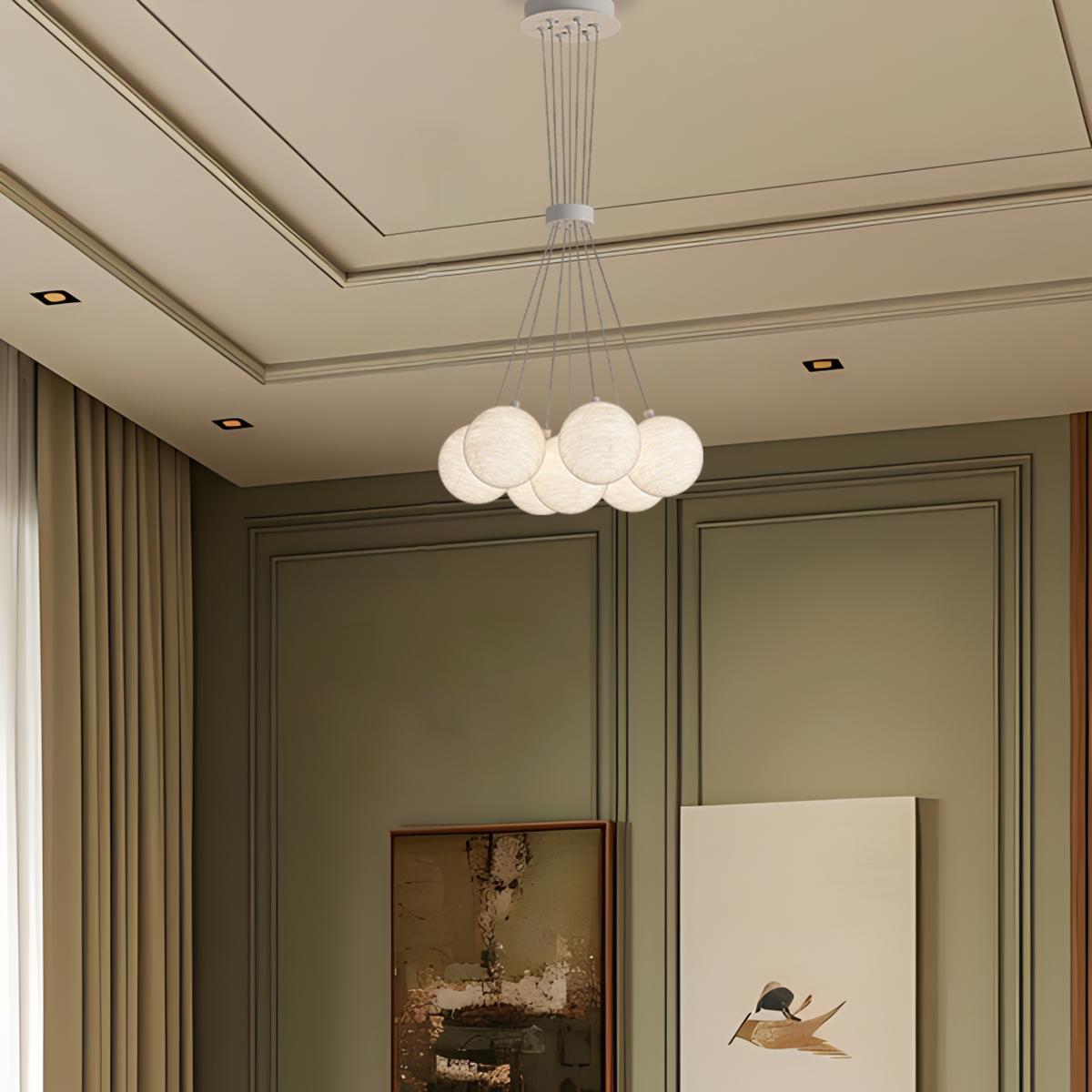 flairel French Tulip Flower & Ball Chandelier