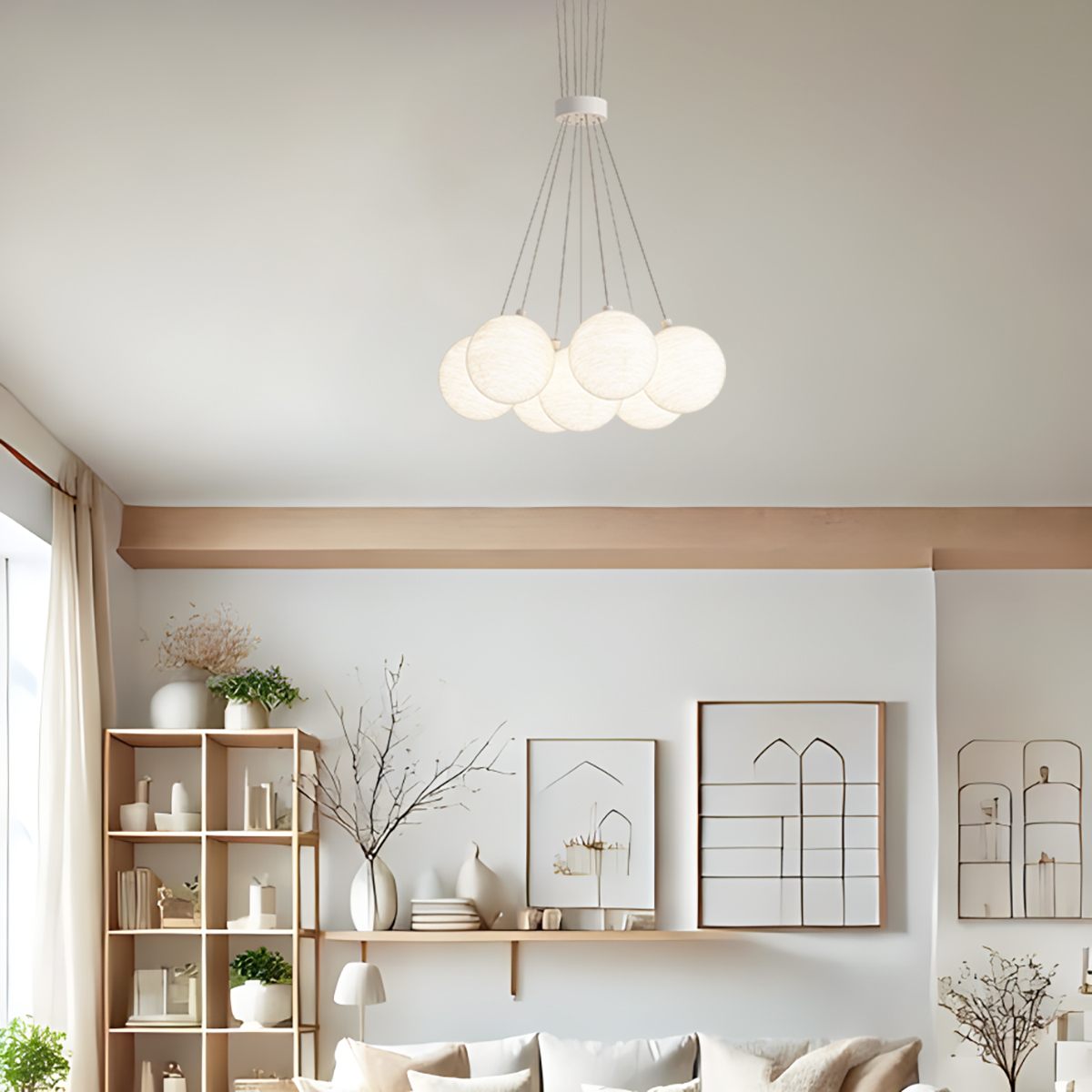 flairel French Tulip Flower & Ball Chandelier