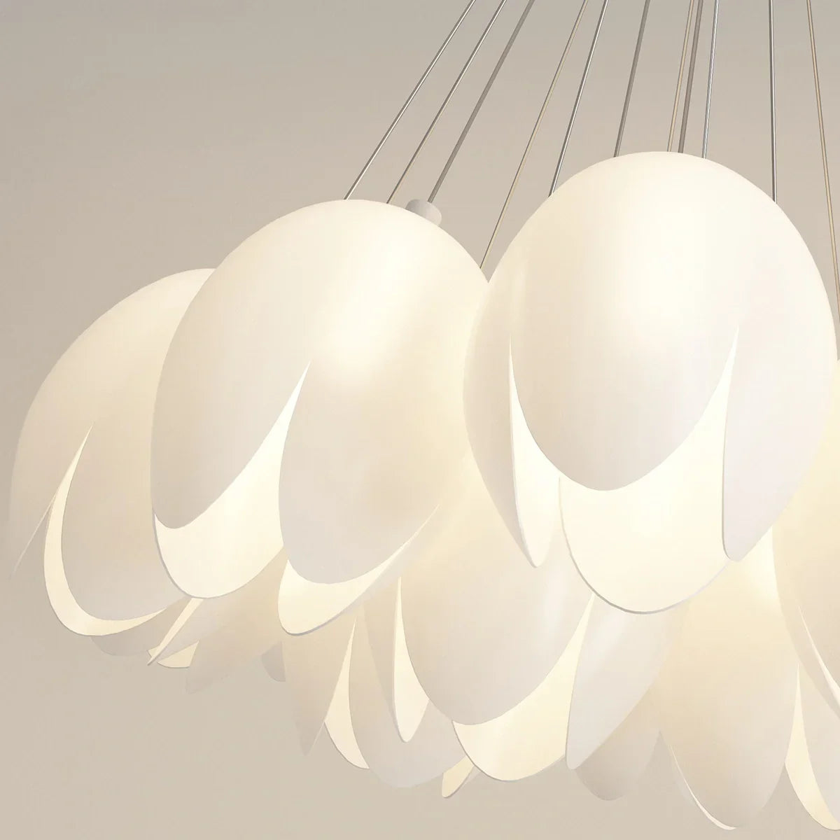 flairel French Tulip Flower & Ball Chandelier