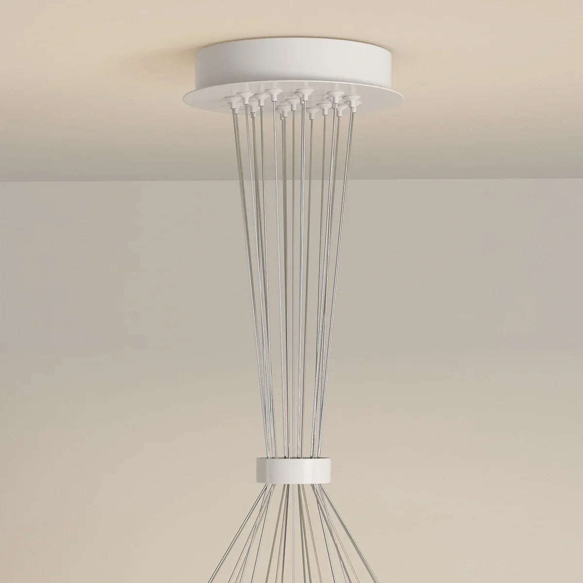 flairel French Tulip Flower & Ball Chandelier