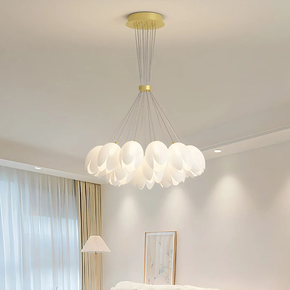 flairel French Tulip Flower & Ball Chandelier