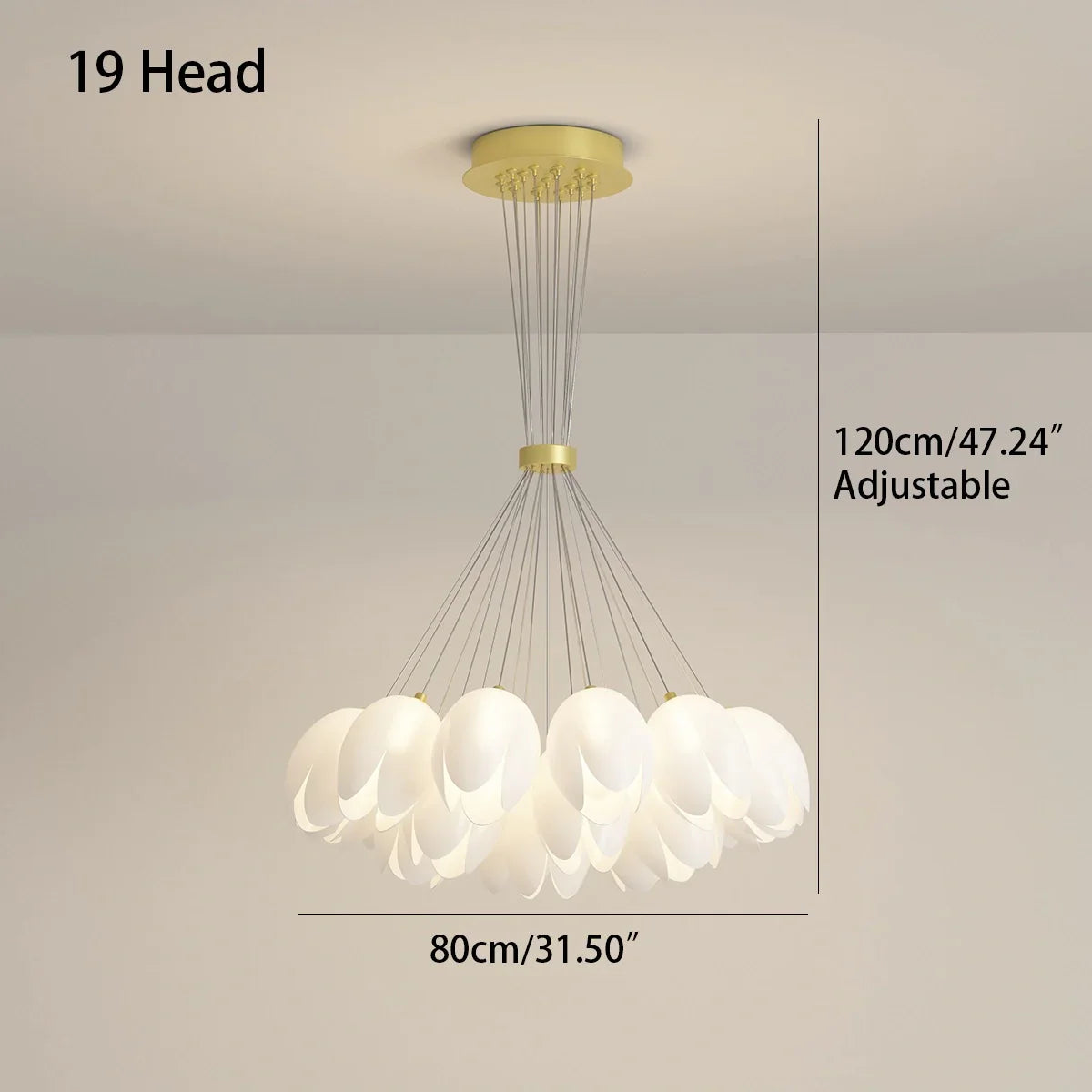 flairel French Tulip Flower & Ball Chandelier