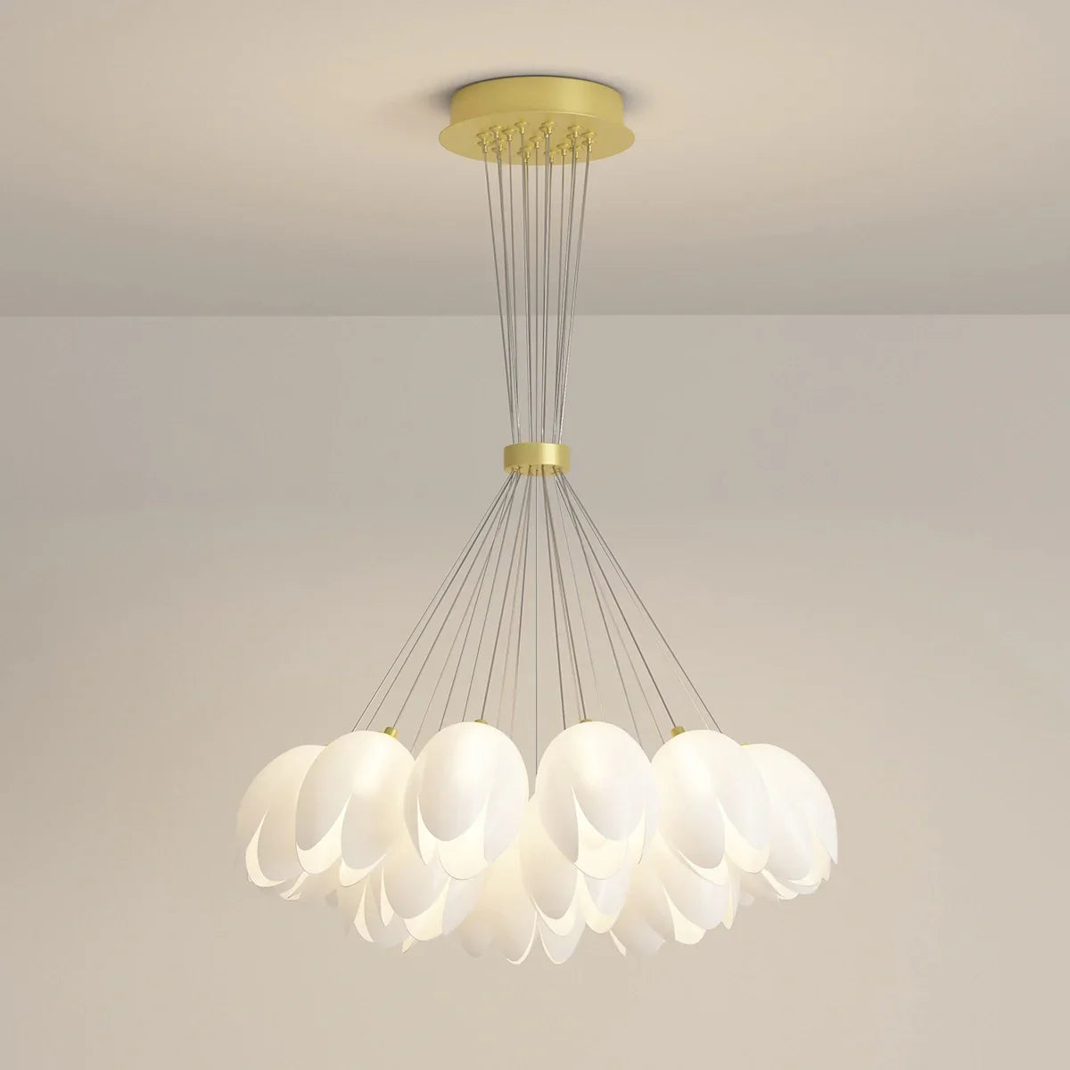 flairel French Tulip Flower & Ball Chandelier