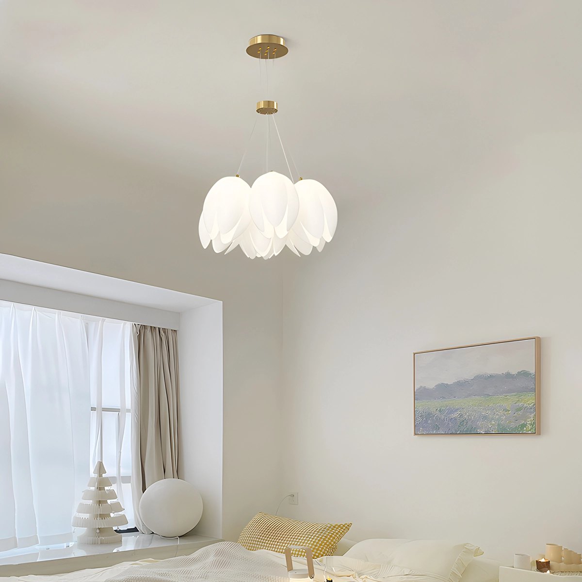 flairel French Tulip Flower & Ball Chandelier