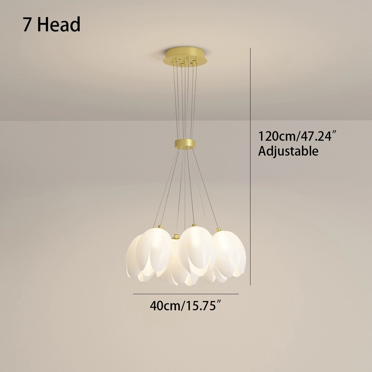 flairel French Tulip Flower & Ball Chandelier