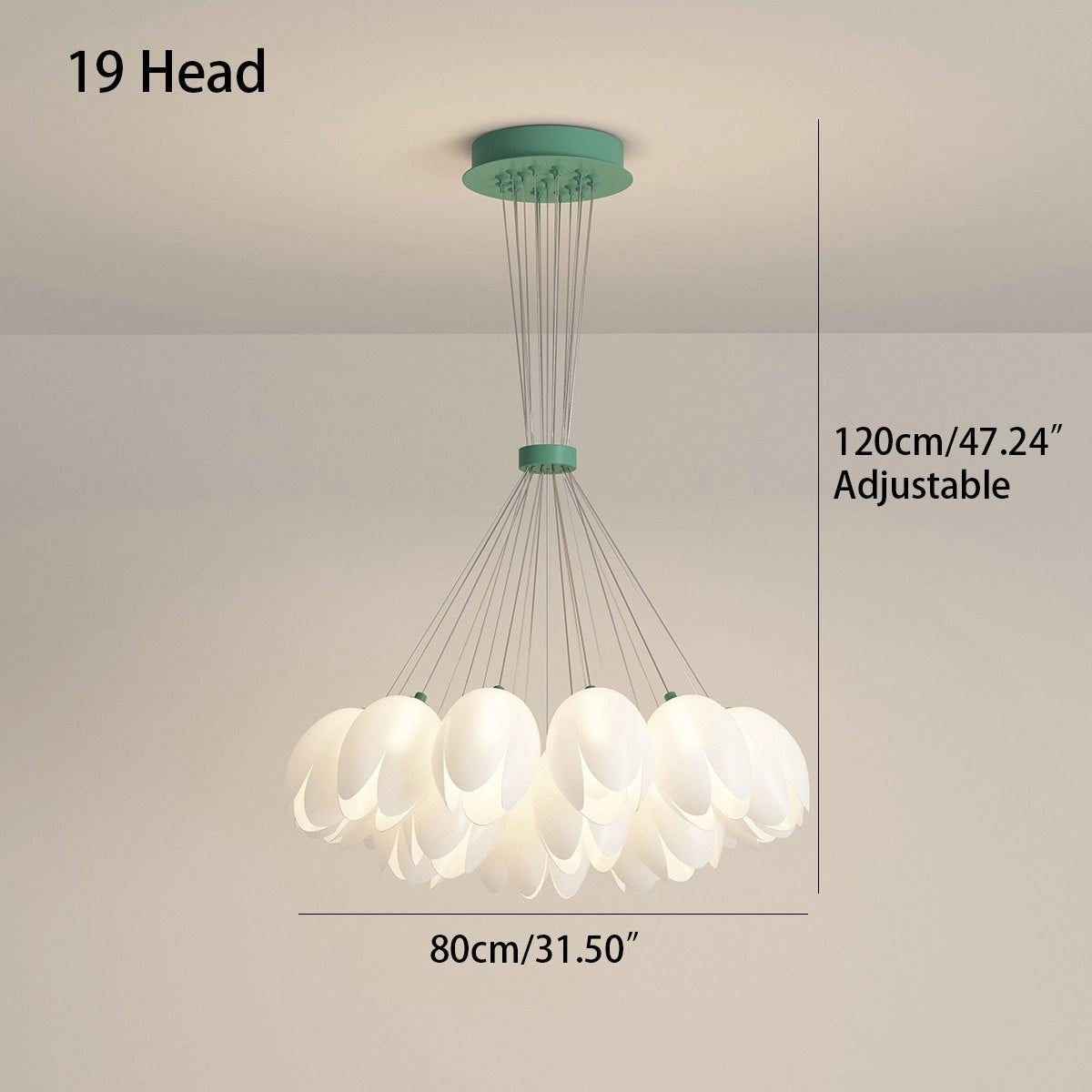 flairel French Tulip Flower & Ball Chandelier