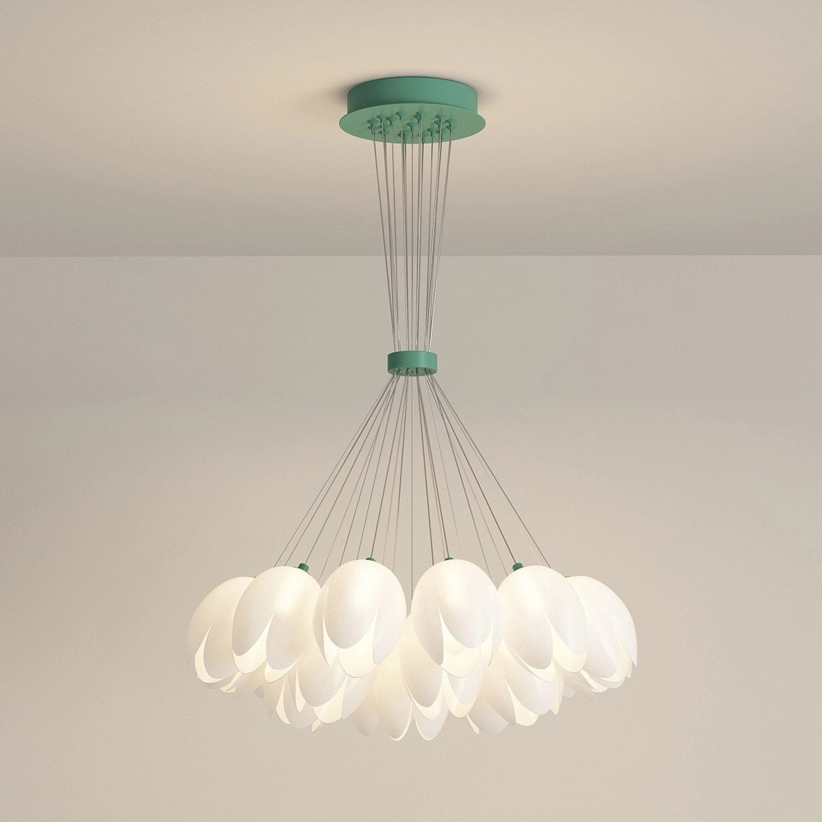 flairel French Tulip Flower & Ball Chandelier