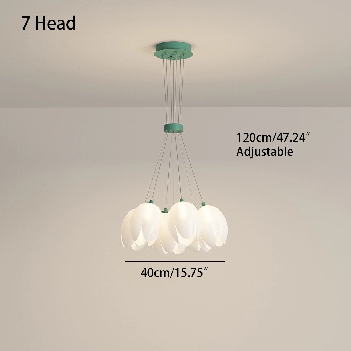 flairel French Tulip Flower & Ball Chandelier