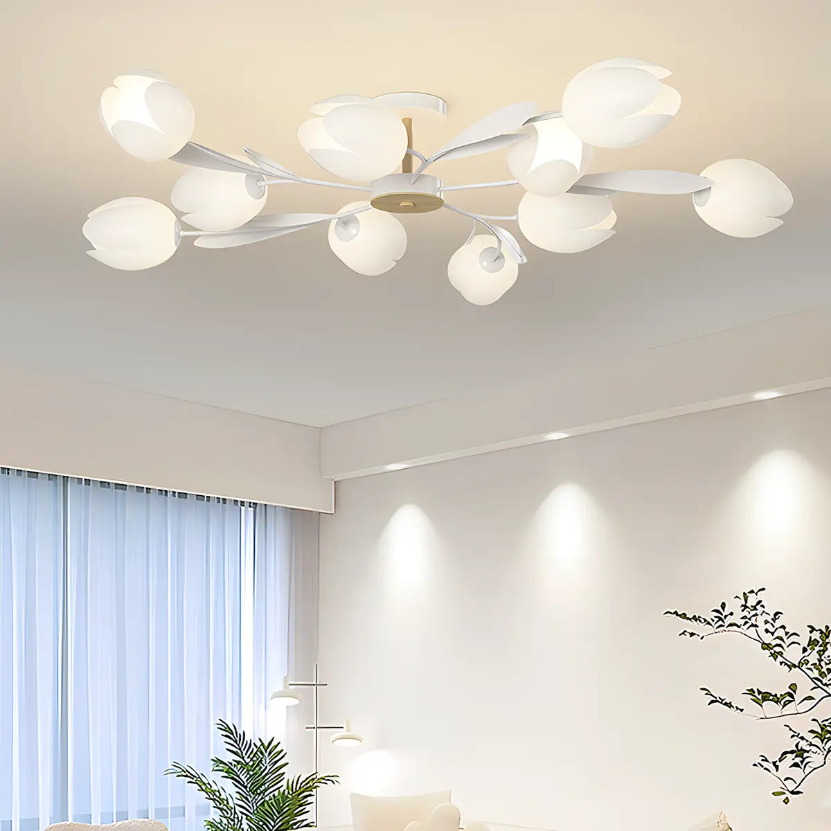 flairel Magnolia Bud Living Room Chandelier