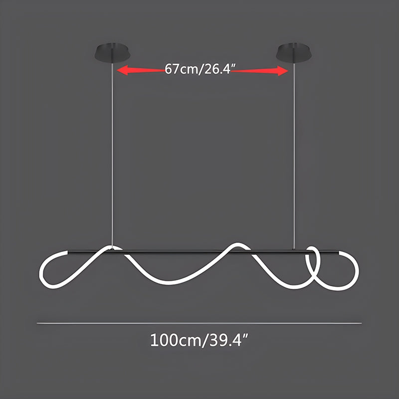 flairel Modern Long Hose Led Pendant Light for Dining Room