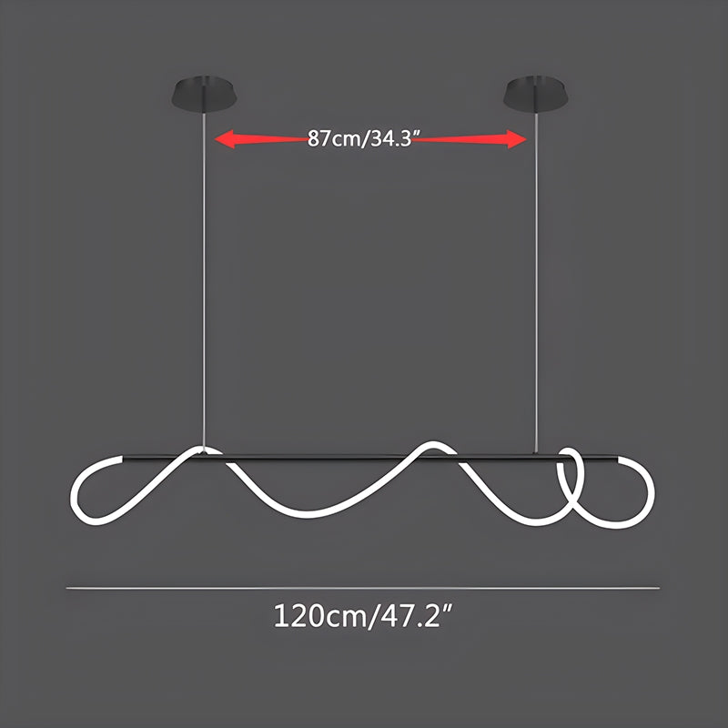 flairel Modern Long Hose Led Pendant Light for Dining Room