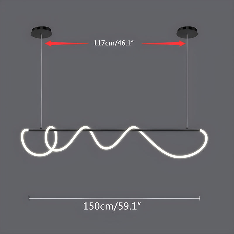 flairel Modern Long Hose Led Pendant Light for Dining Room