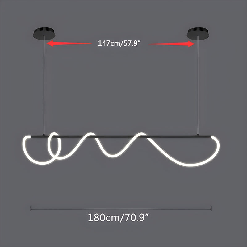 flairel Modern Long Hose Led Pendant Light for Dining Room