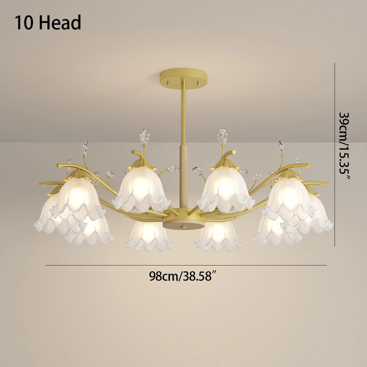 flairel Creative Lily of the Valley Flower Chandelier