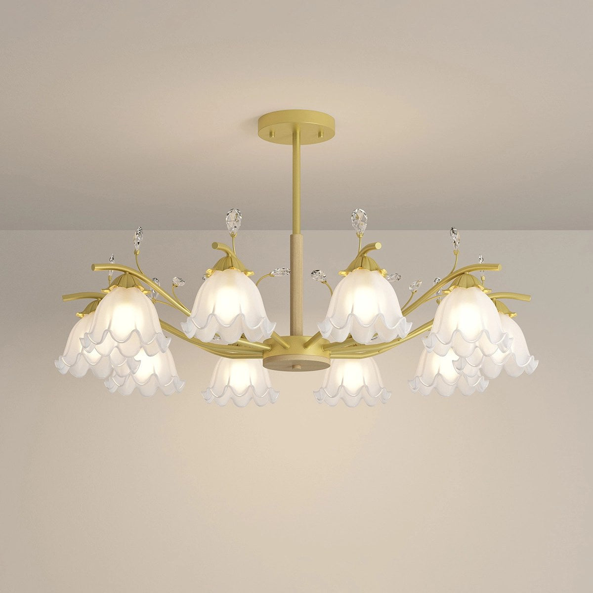 flairel Creative Lily of the Valley Flower Chandelier