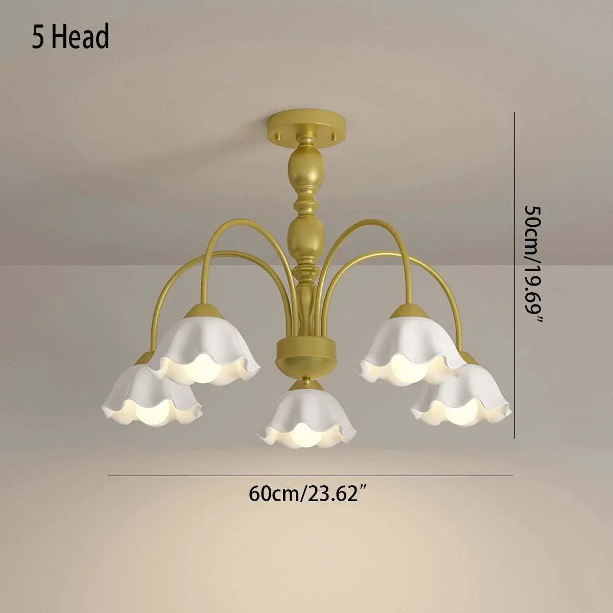 flairel French Pastoral Style Flower Chandelier
