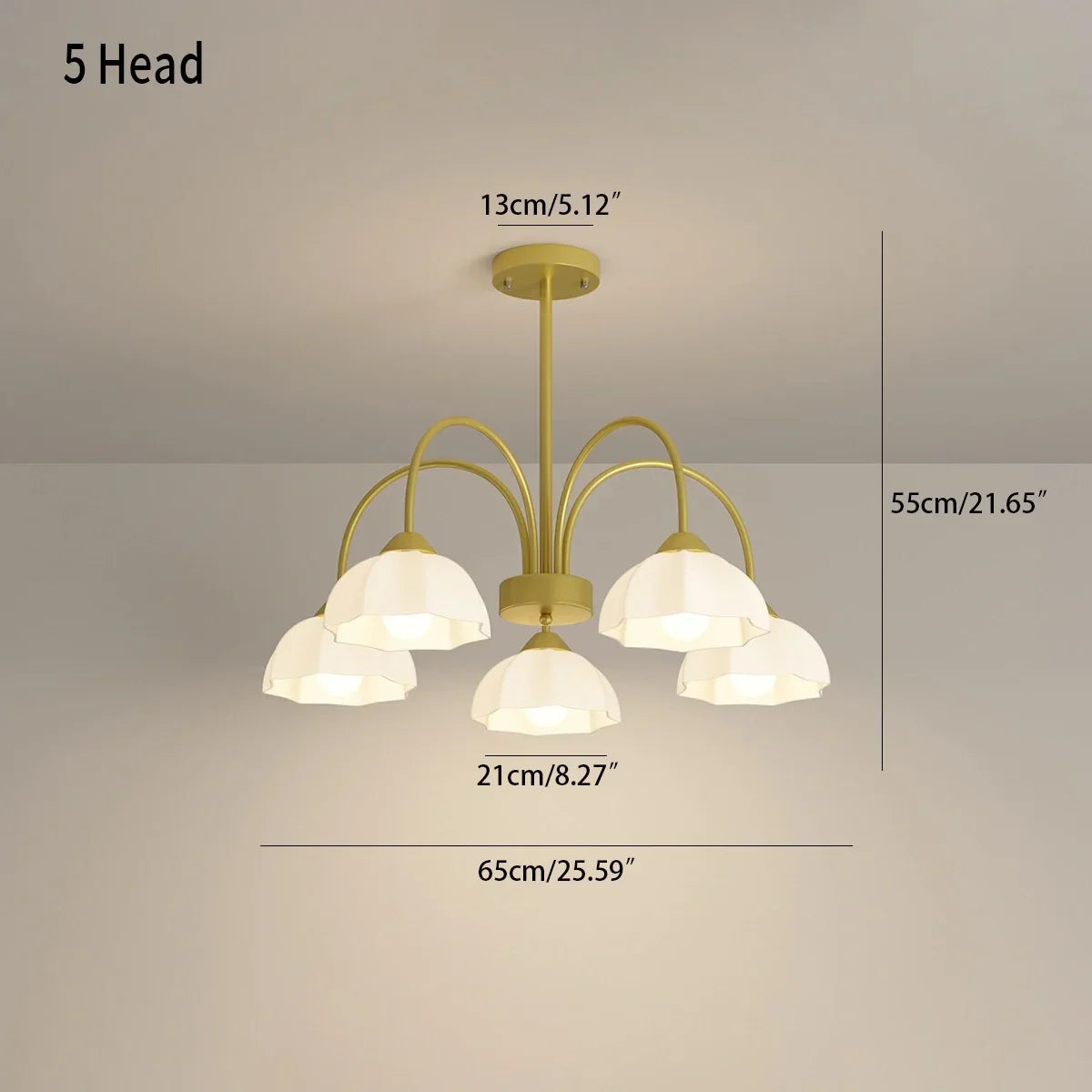 flairel Nordic Modern Light Luxury Flower Chandelier