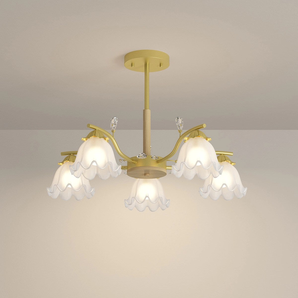 flairel Creative Lily of the Valley Flower Chandelier