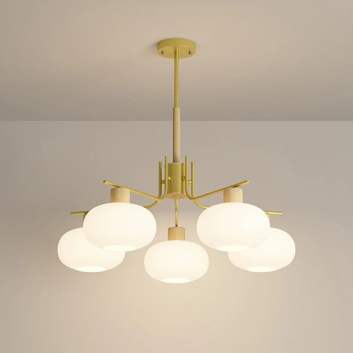 flairel Pastoral American Retro Flower Chandelier