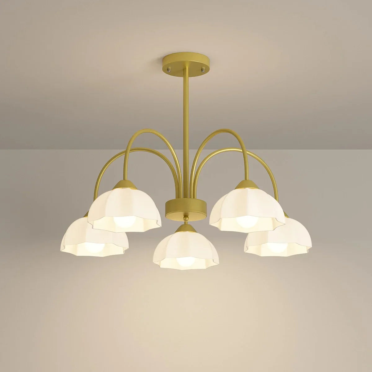 flairel Nordic Modern Light Luxury Flower Chandelier