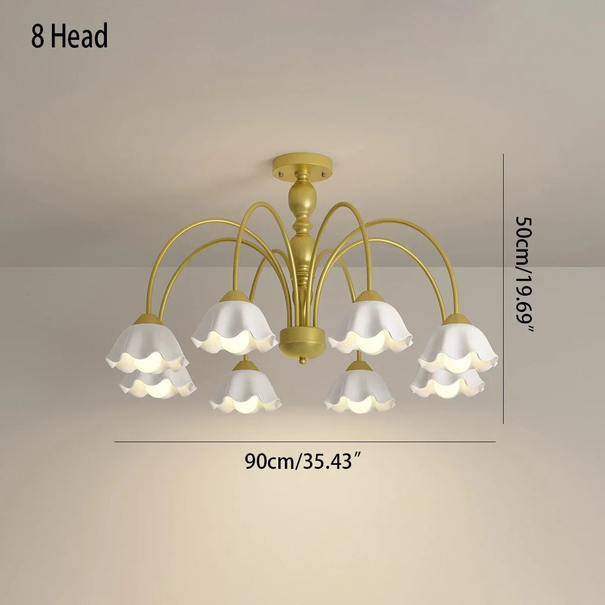 flairel French Pastoral Style Flower Chandelier