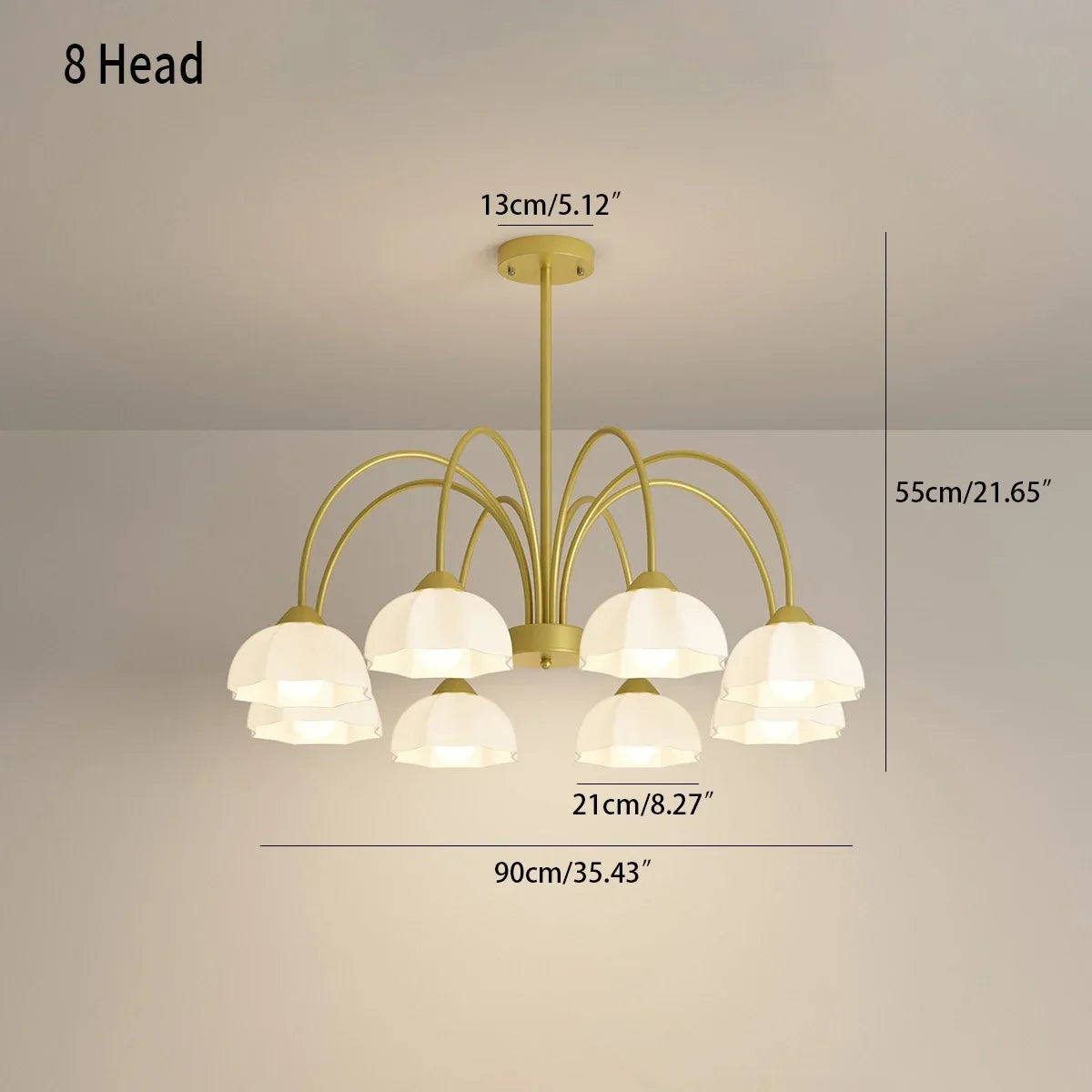 flairel Nordic Modern Light Luxury Flower Chandelier