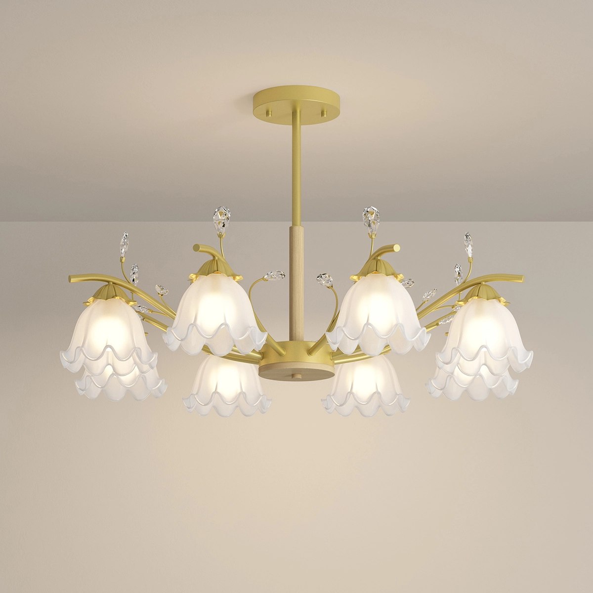 flairel Creative Lily of the Valley Flower Chandelier