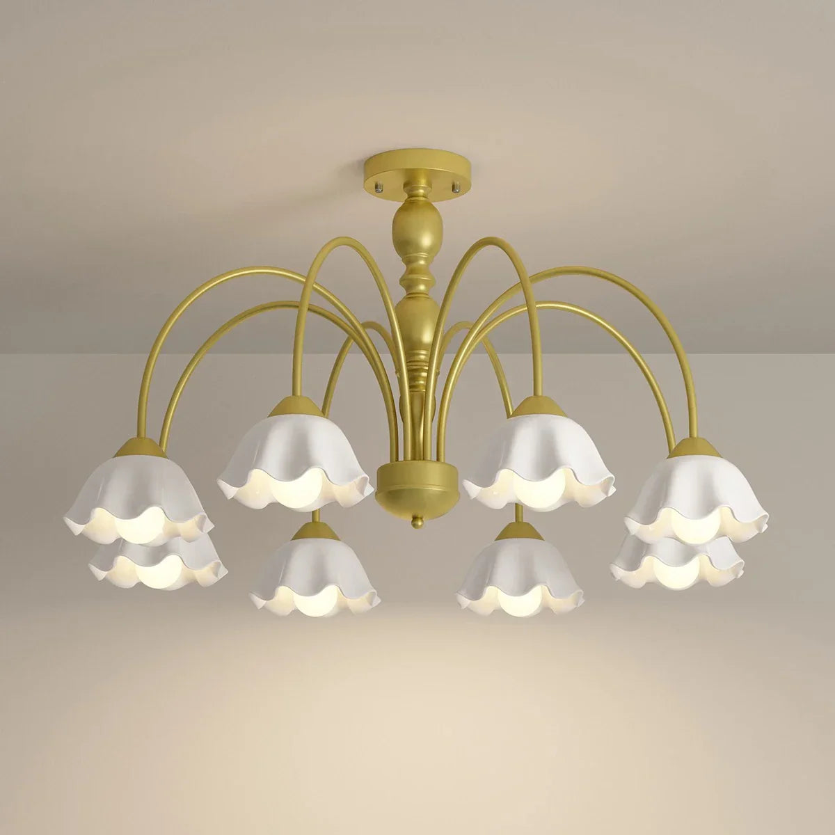 flairel French Pastoral Style Flower Chandelier