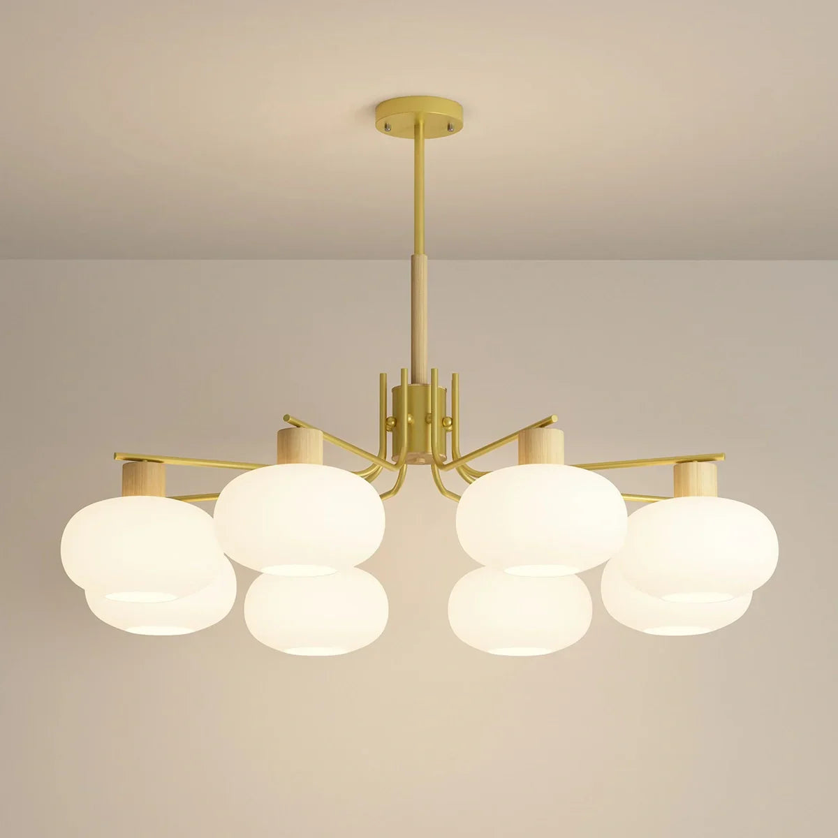 flairel Pastoral American Retro Flower Chandelier