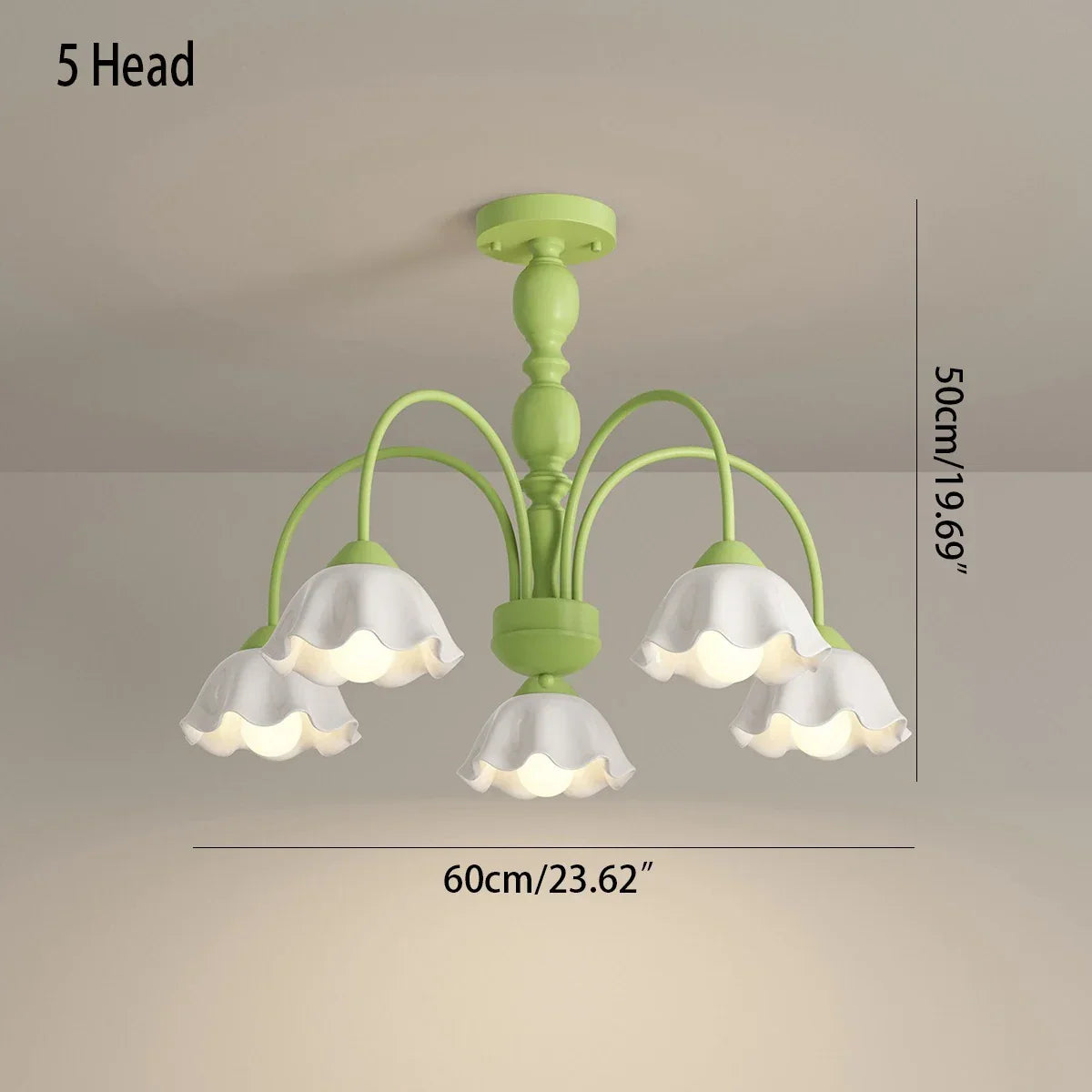 flairel French Pastoral Style Flower Chandelier