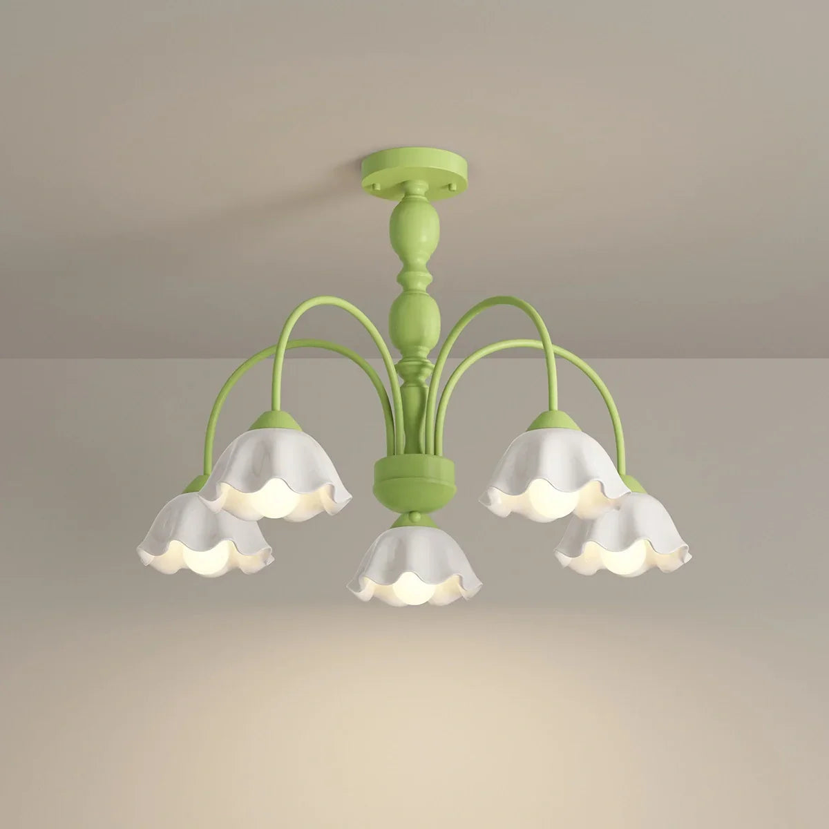 flairel French Pastoral Style Flower Chandelier