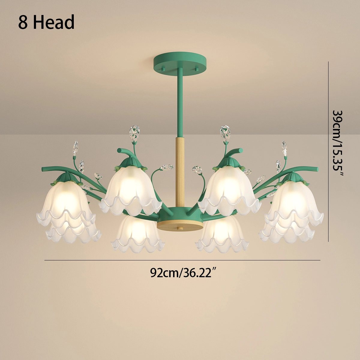 flairel Creative Lily of the Valley Flower Chandelier