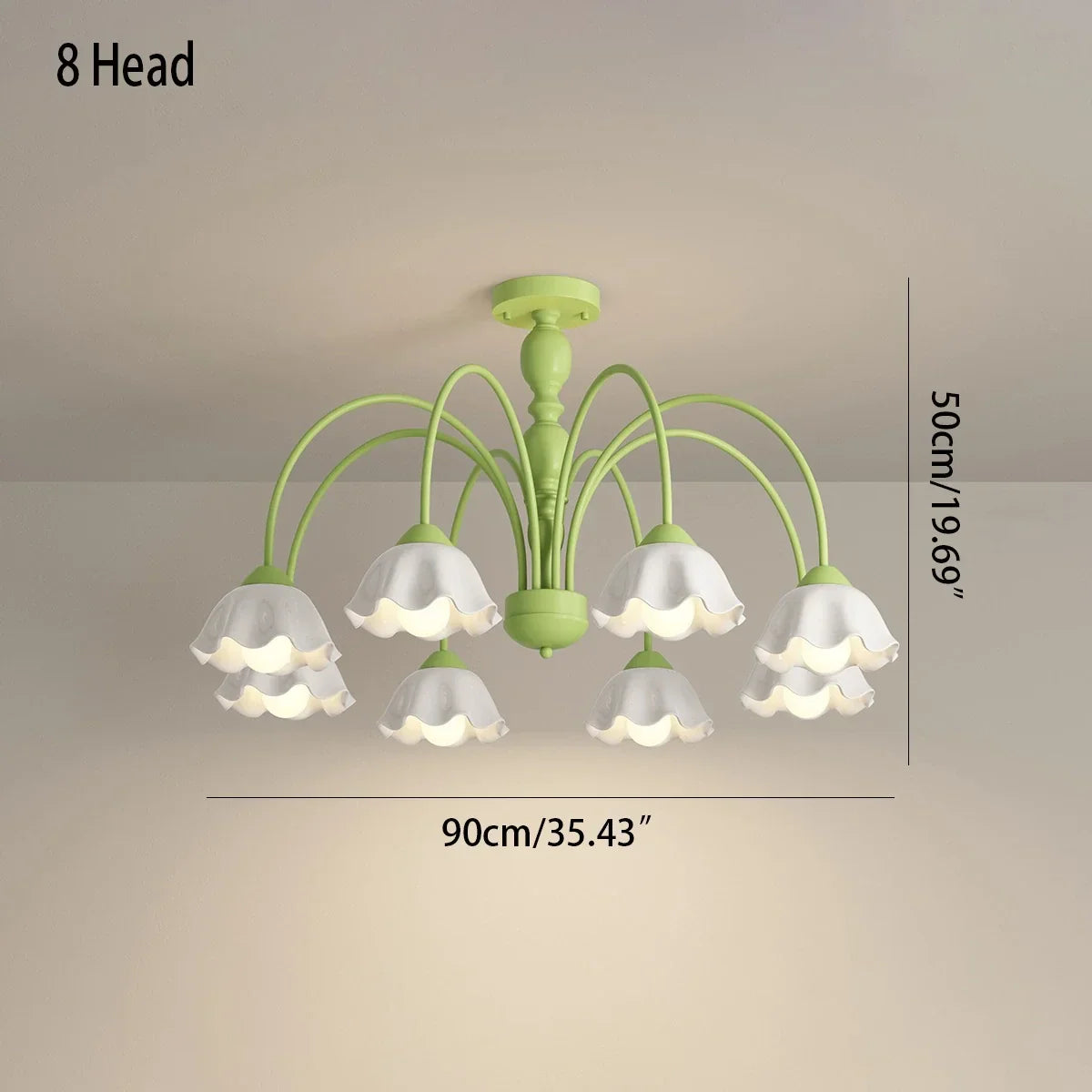 flairel French Pastoral Style Flower Chandelier