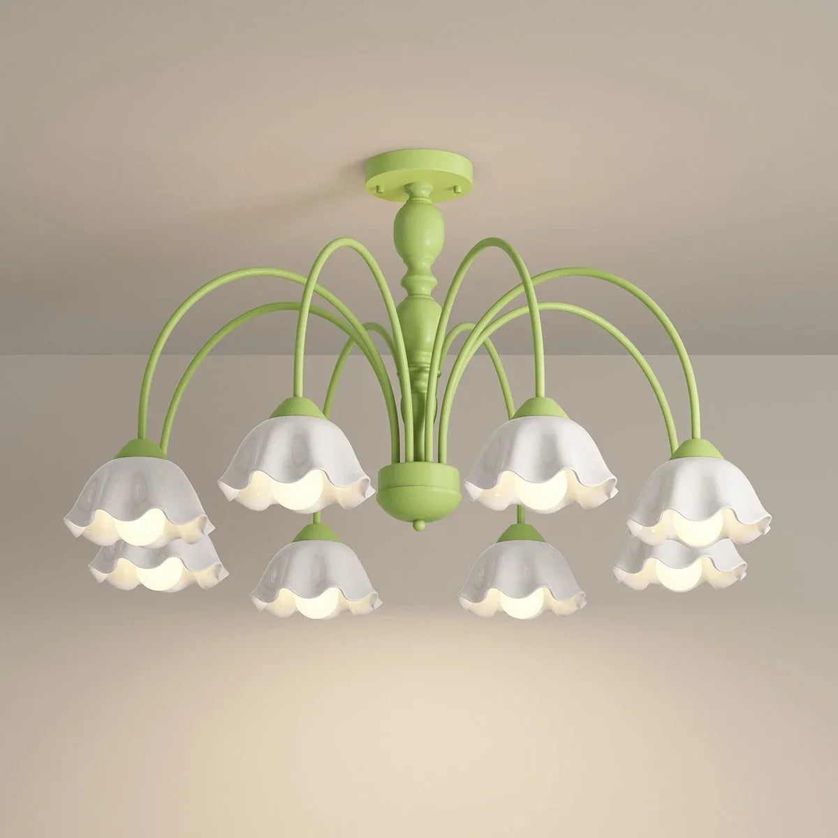 flairel French Pastoral Style Flower Chandelier