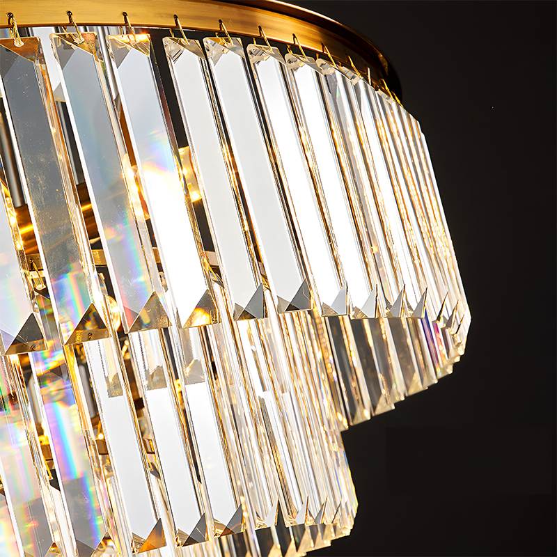 flairel Light Luxury Crystal Chandelier for Living Room