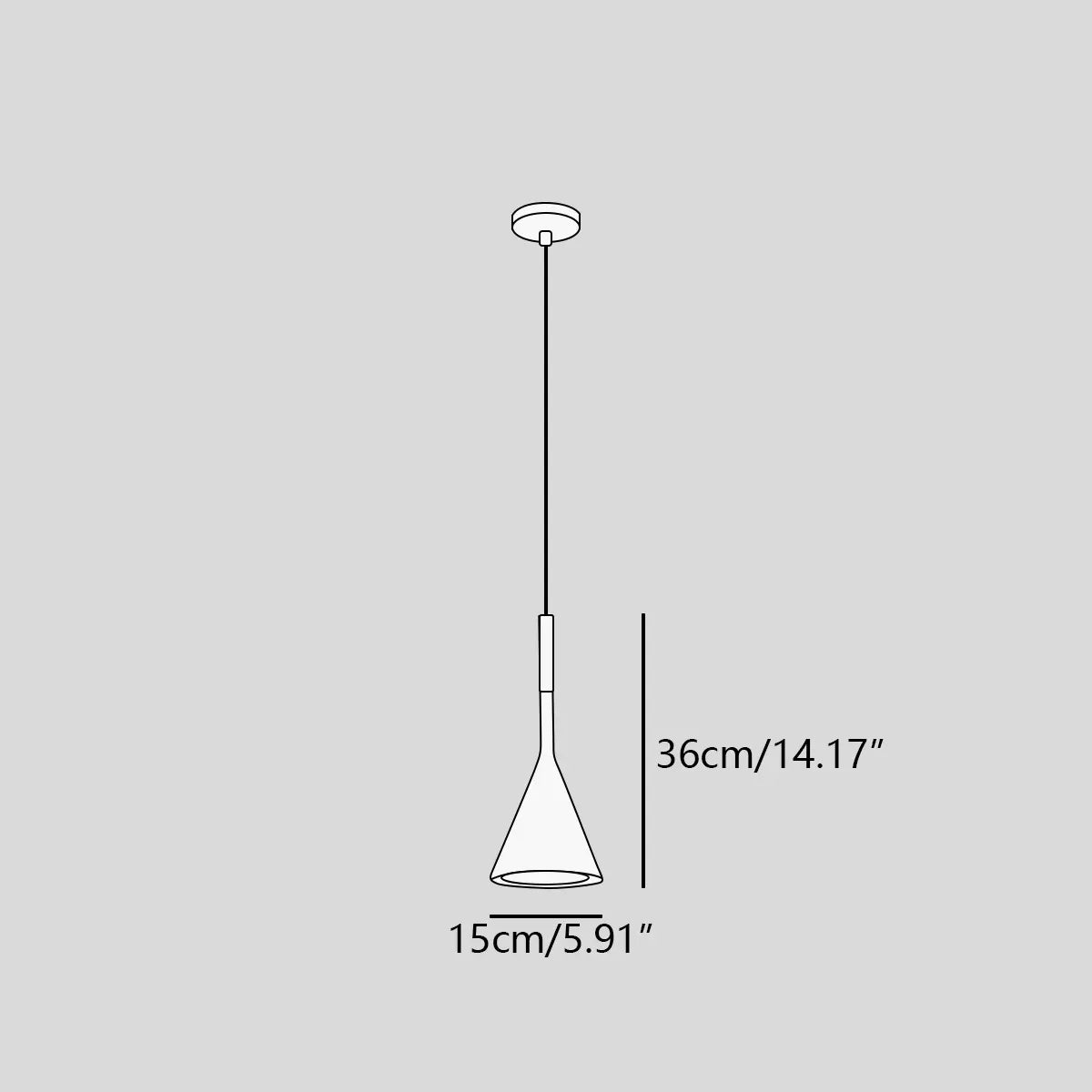 flairel Divino Cone Pendant Light for Bedroom