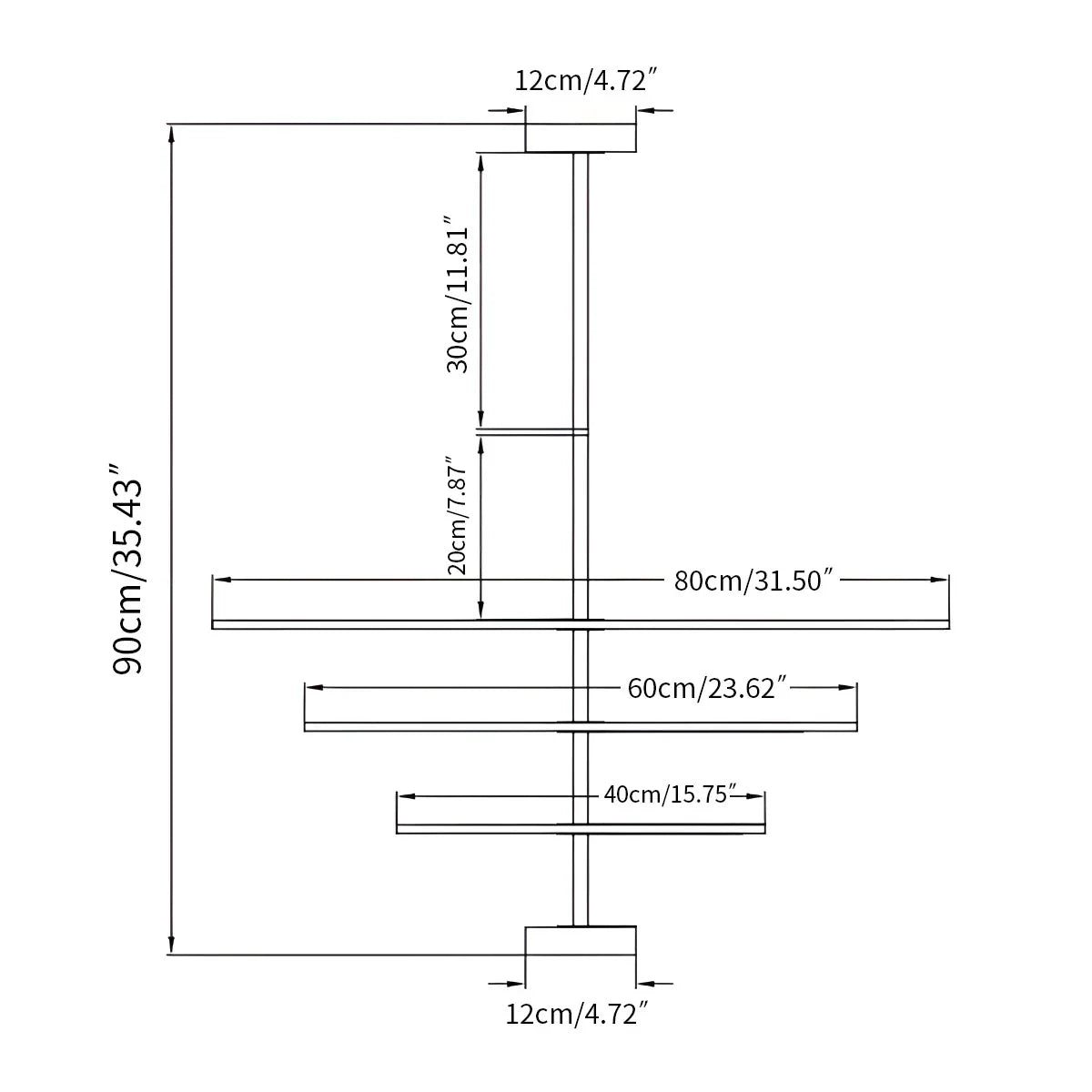 flairel Three Layer Disk Acoustic Chandelier