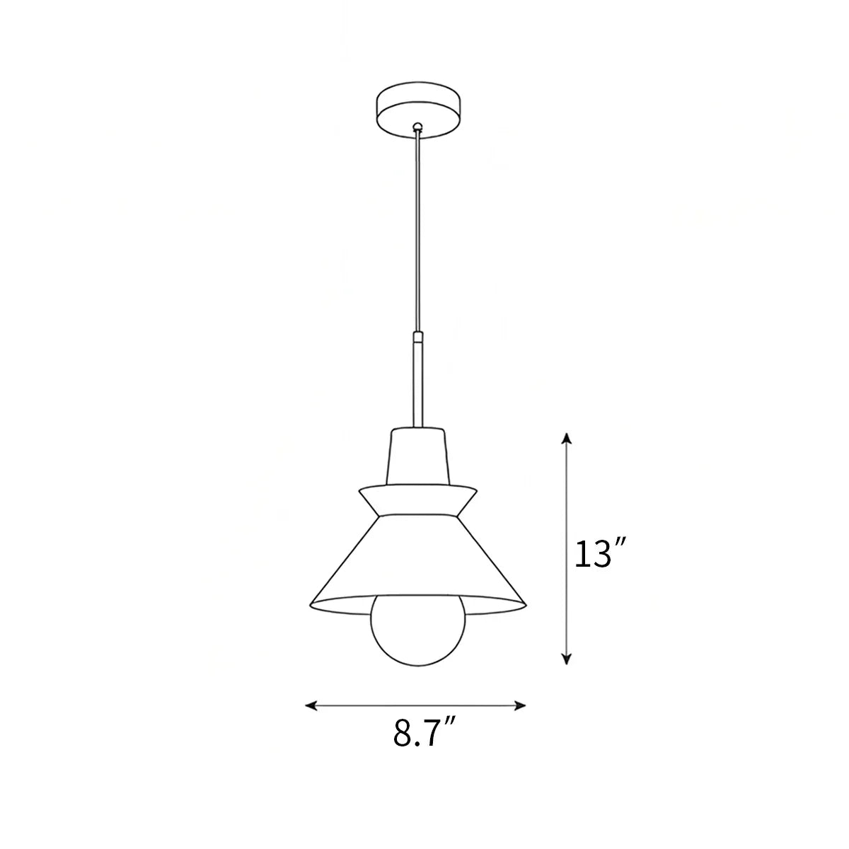 flairel Scandinavian Pendant Lamp for Bedroom