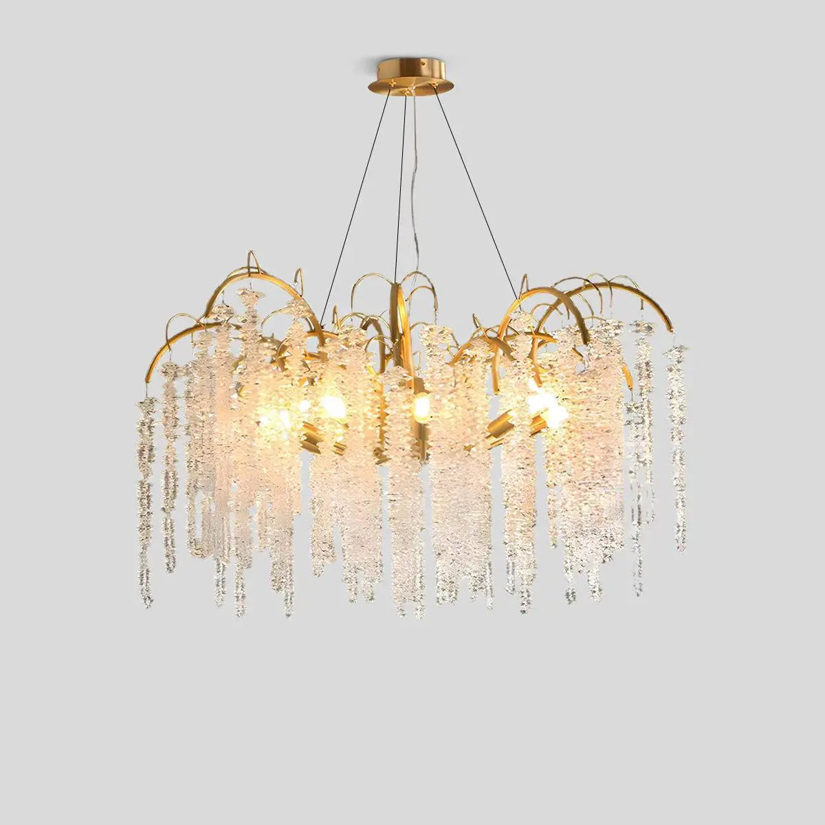 flairel Crystal Tassel Chandelier for Living Room
